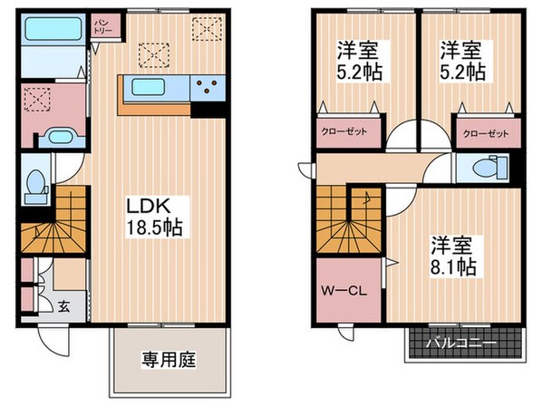 ソレイユ　D棟　Dの物件間取画像